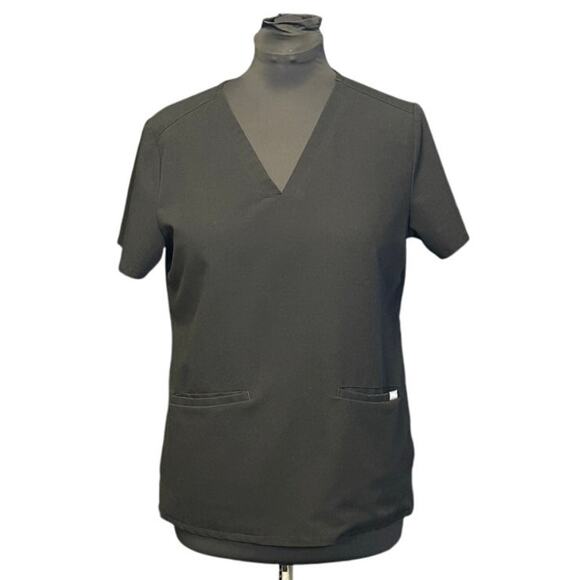 Figs Technical Collection Black Casma Two Pocket Scrub Top Size L - Picture 1 of 10
